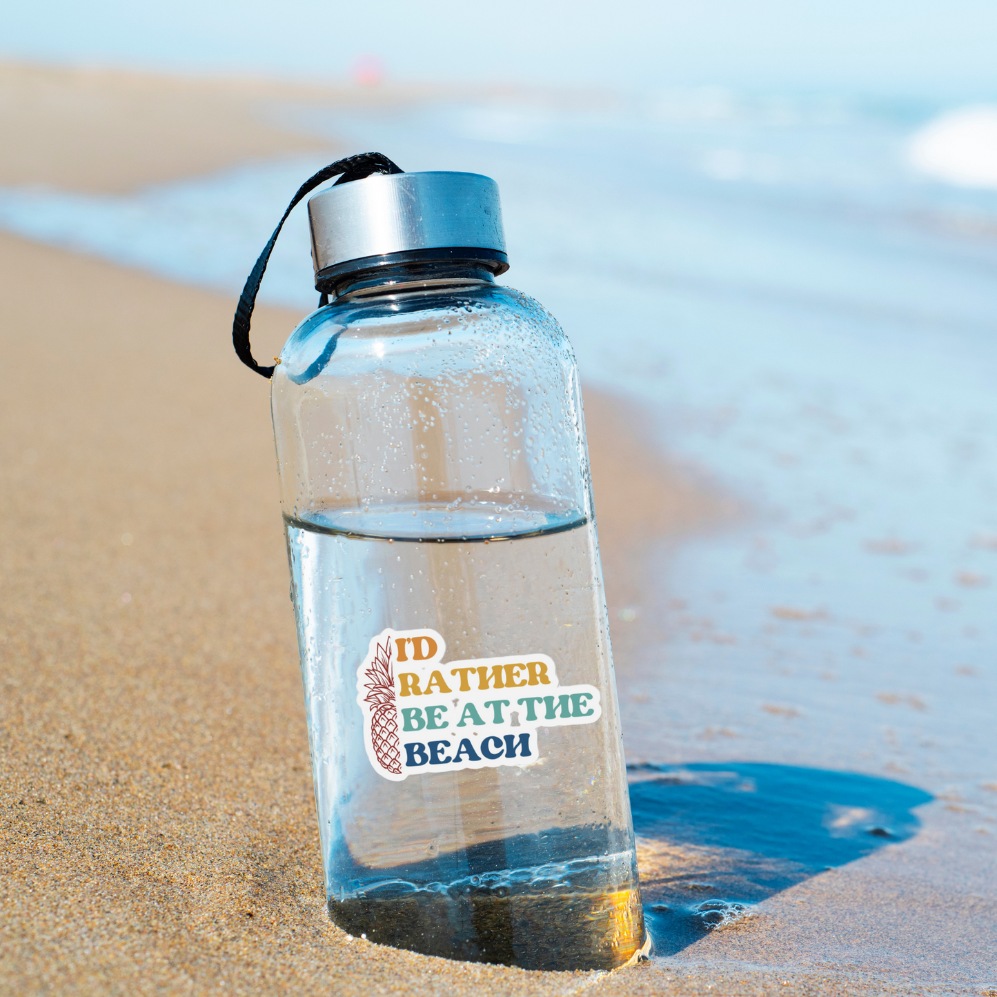 I'd Rather Be at the Beach Retro Autocollant