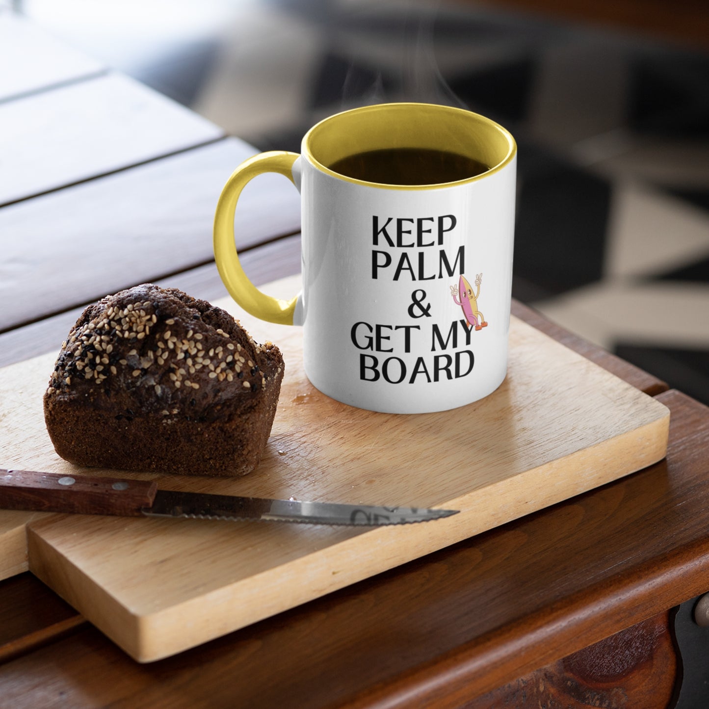 Keep Palm & Get My Board Tasse Colorée