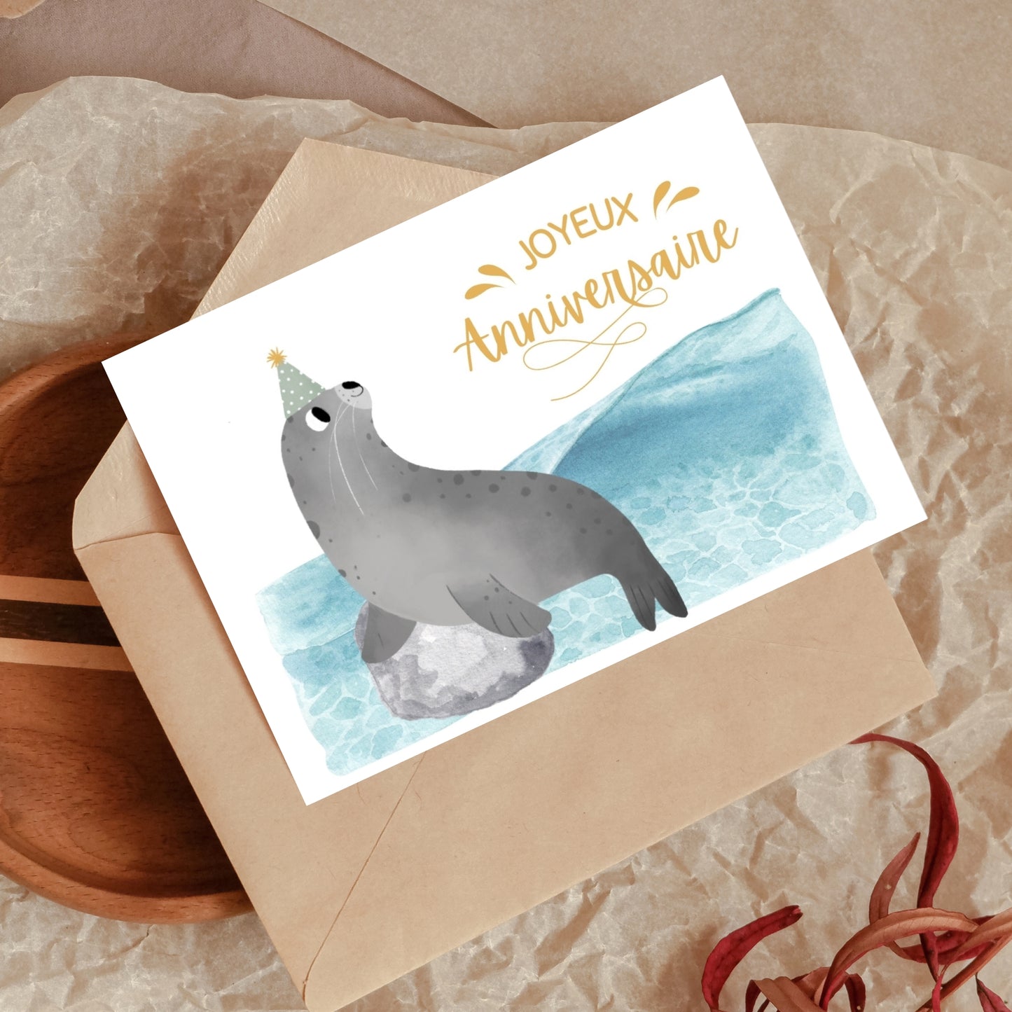 Phoque Carte d'Anniversaire Imprimable