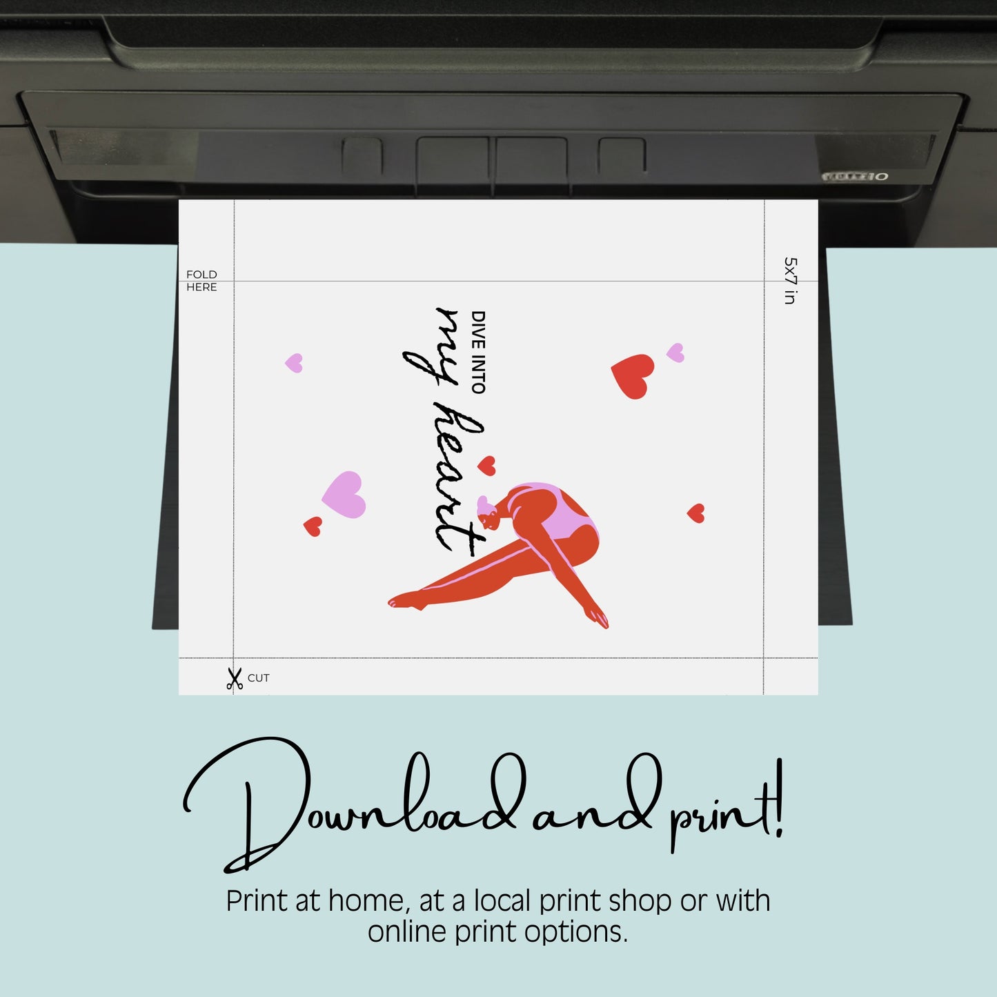 Plonge Dans Mon Coeur Carte St Valentin