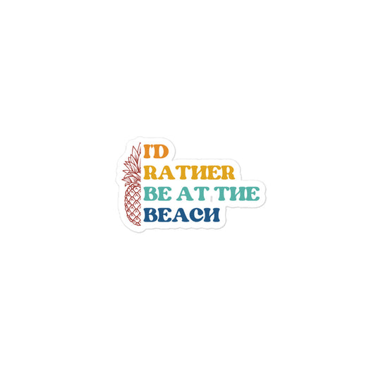 I'd Rather Be at the Beach Retro colors half pineapple