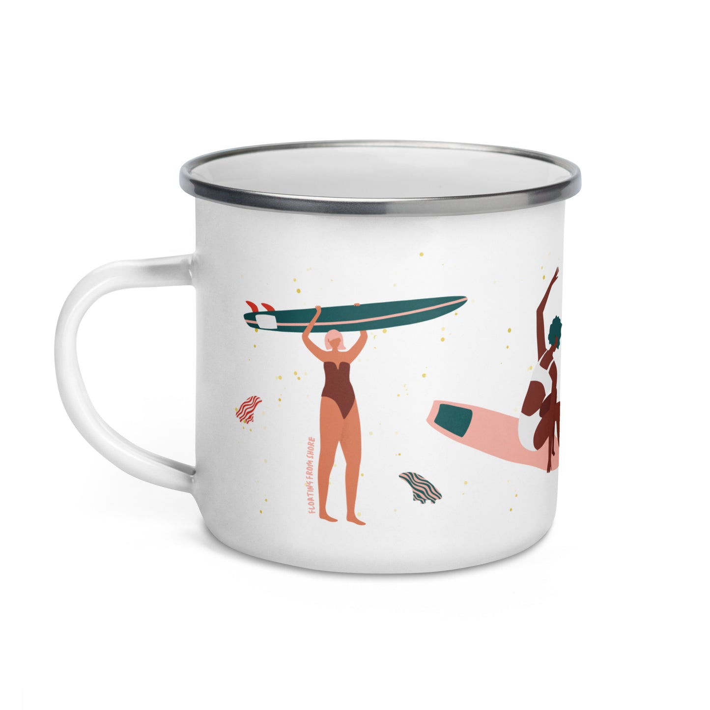 Surfer Girl Enamel Mug
