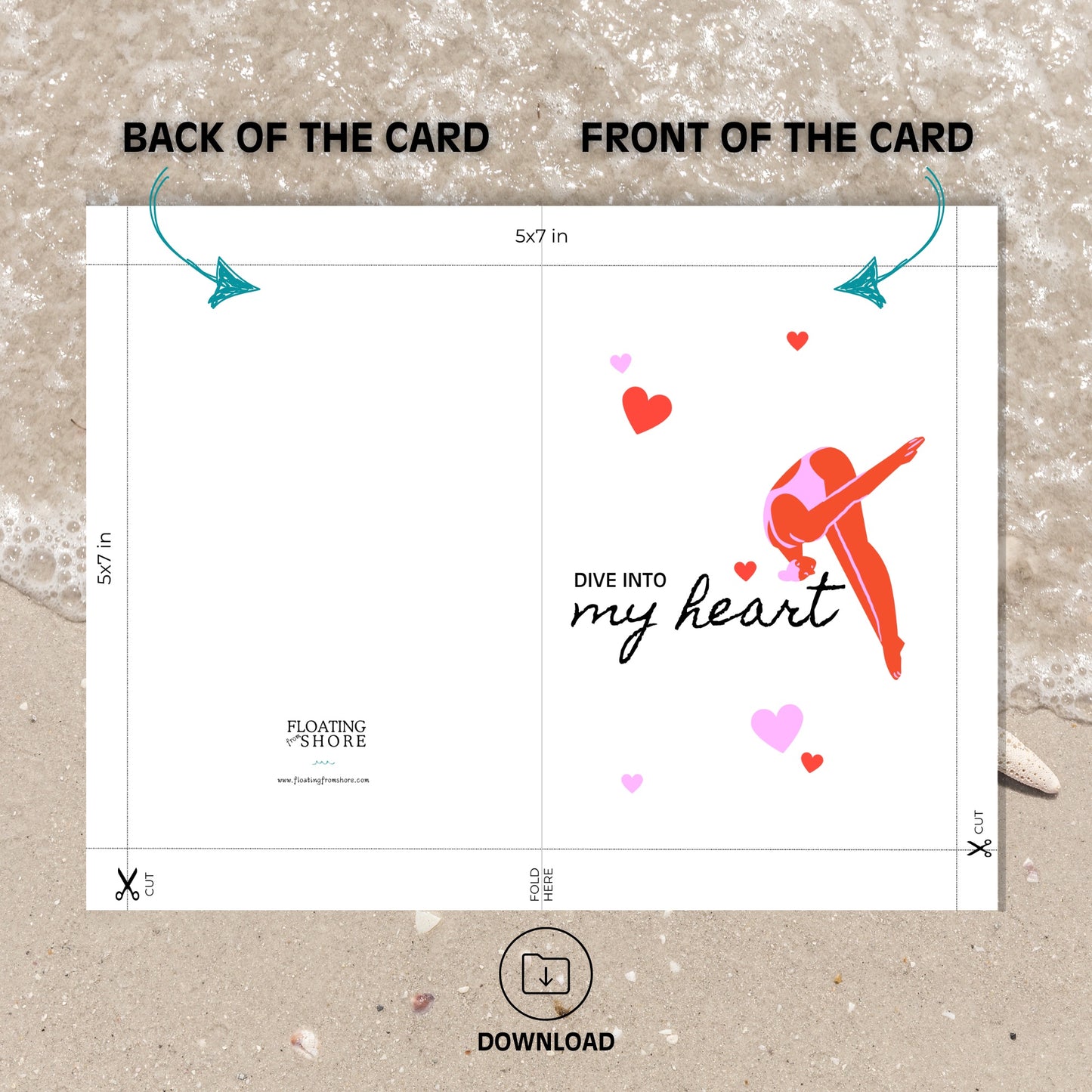 Plonge Dans Mon Coeur Carte St Valentin