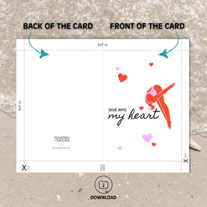 Plonge Dans Mon Coeur Carte St Valentin