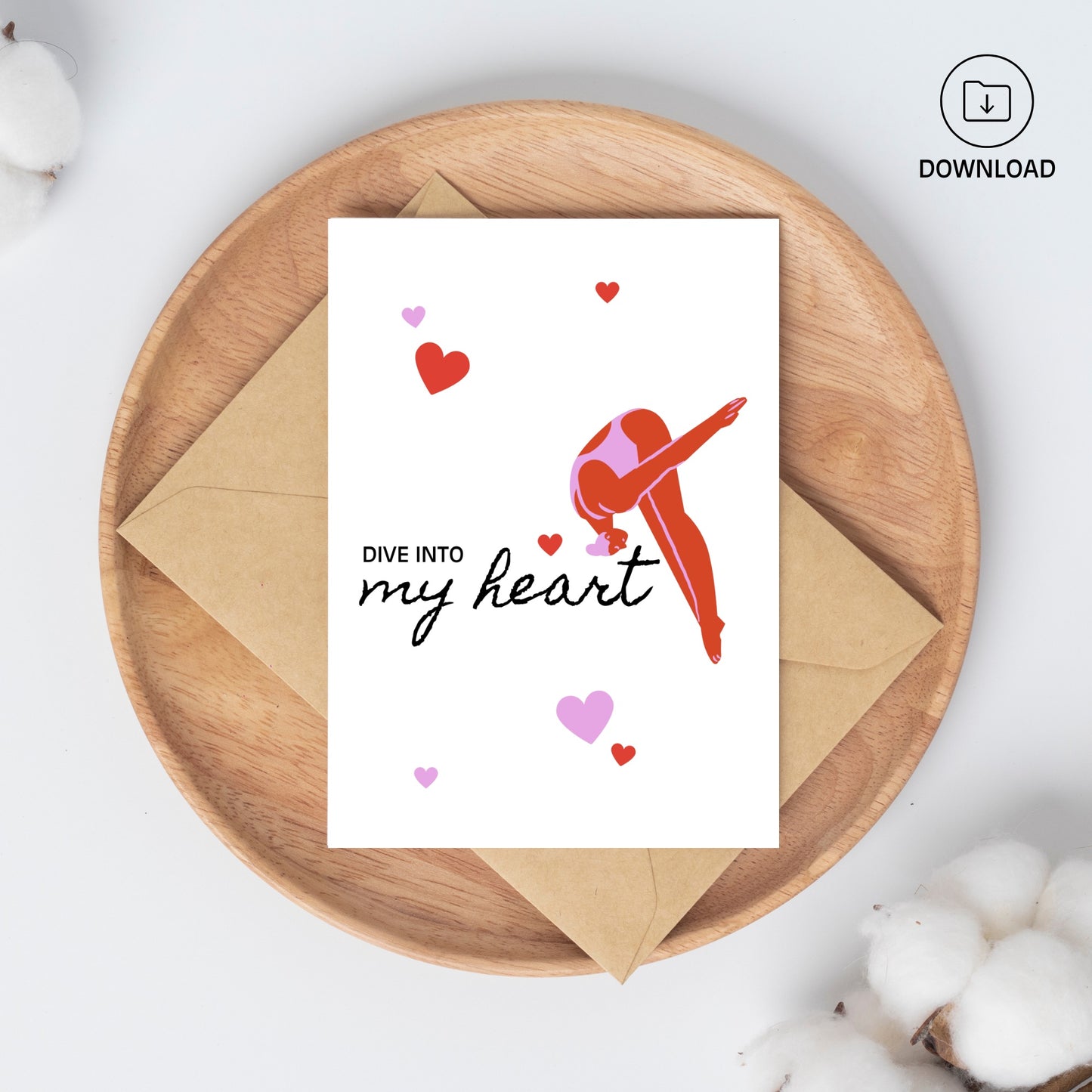 Plonge Dans Mon Coeur Carte St Valentin