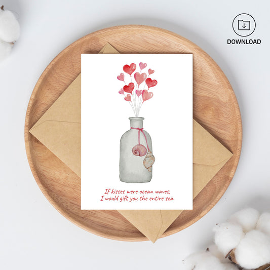 Je t'Offrirais La Mer Carte St Valentin