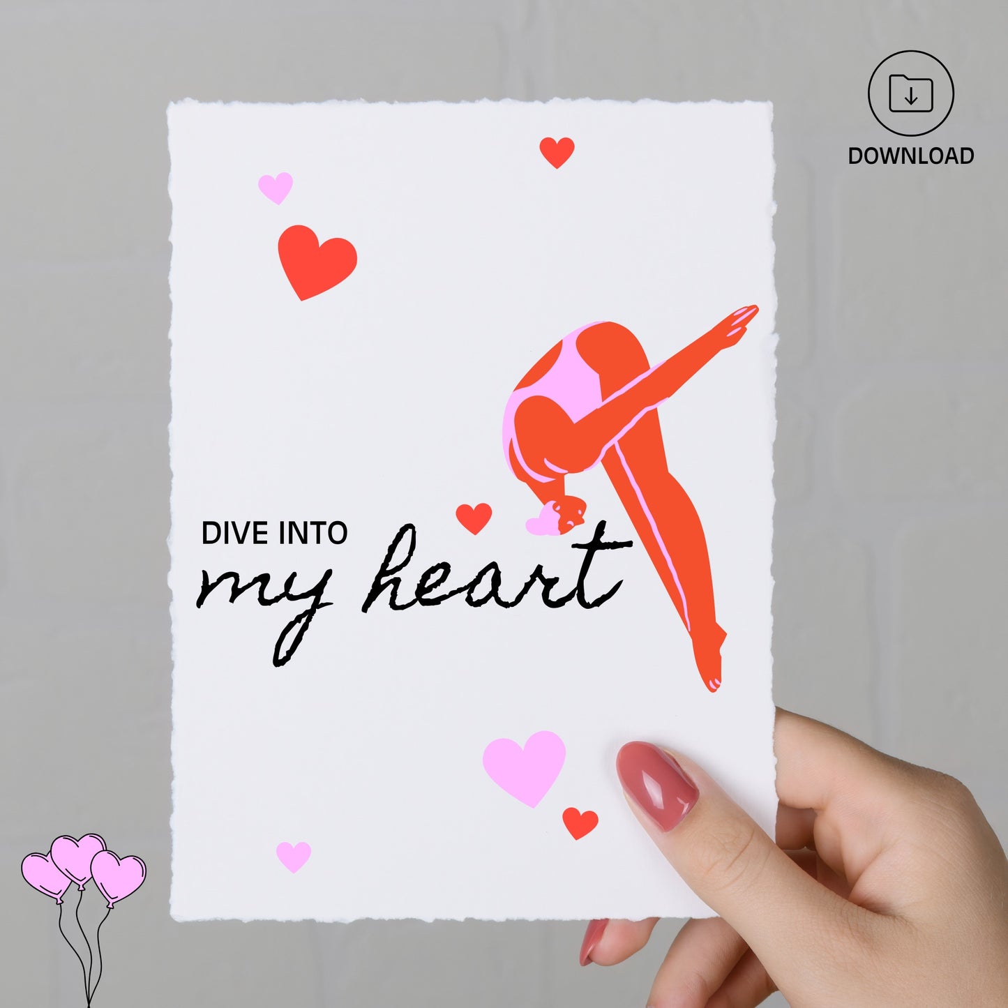 Plonge Dans Mon Coeur Carte St Valentin