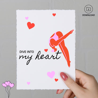 Plonge Dans Mon Coeur Carte St Valentin