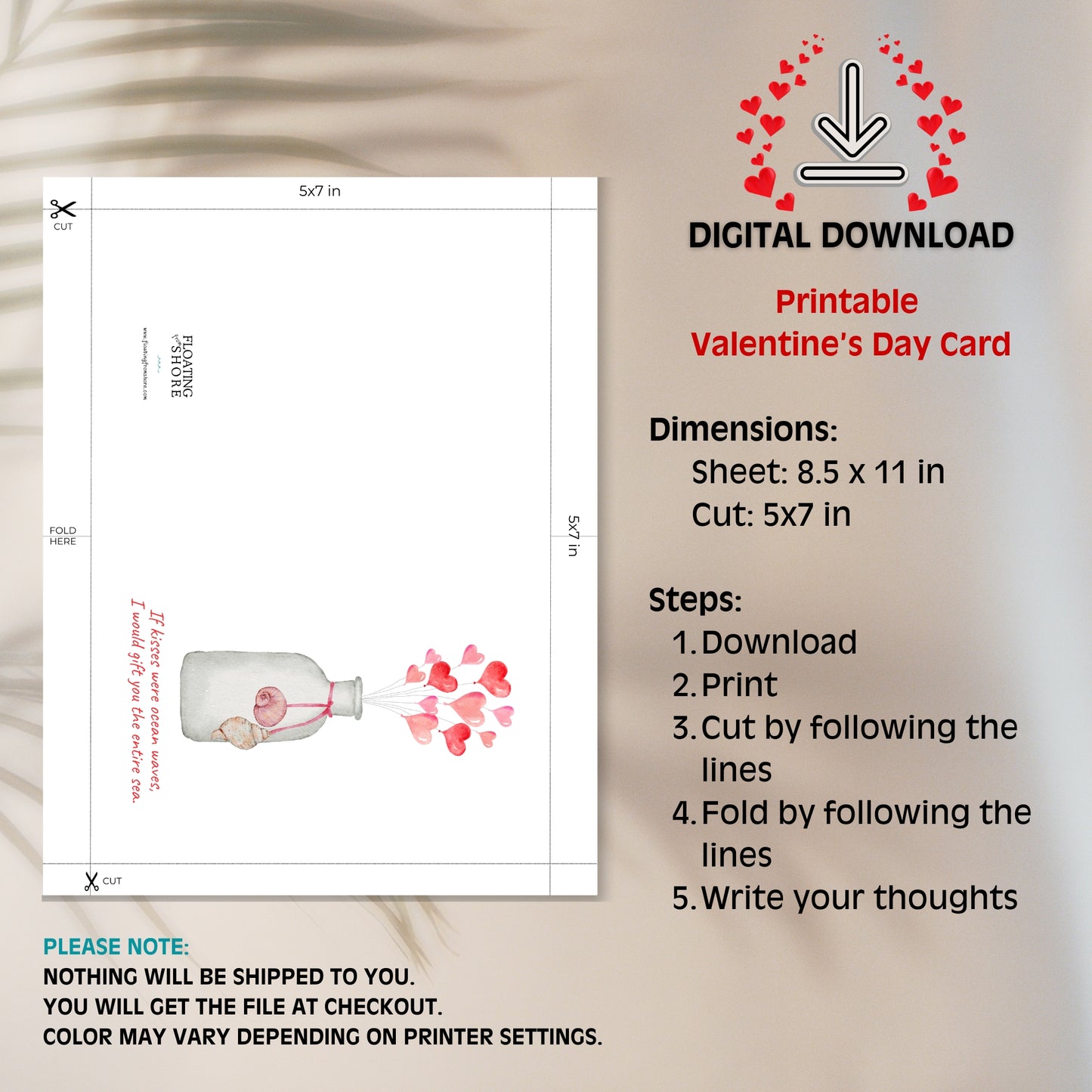 I Would Gift You The Sea Valentines Card
