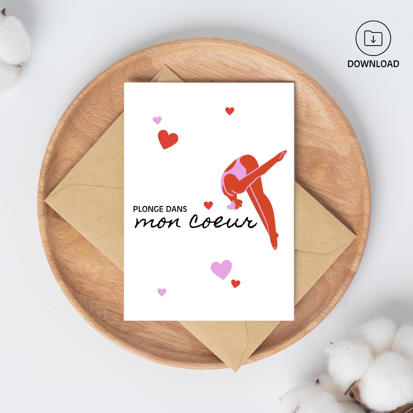 Plonge Dans Mon Coeur Carte St Valentin