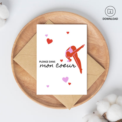 Plonge Dans Mon Coeur Carte St Valentin