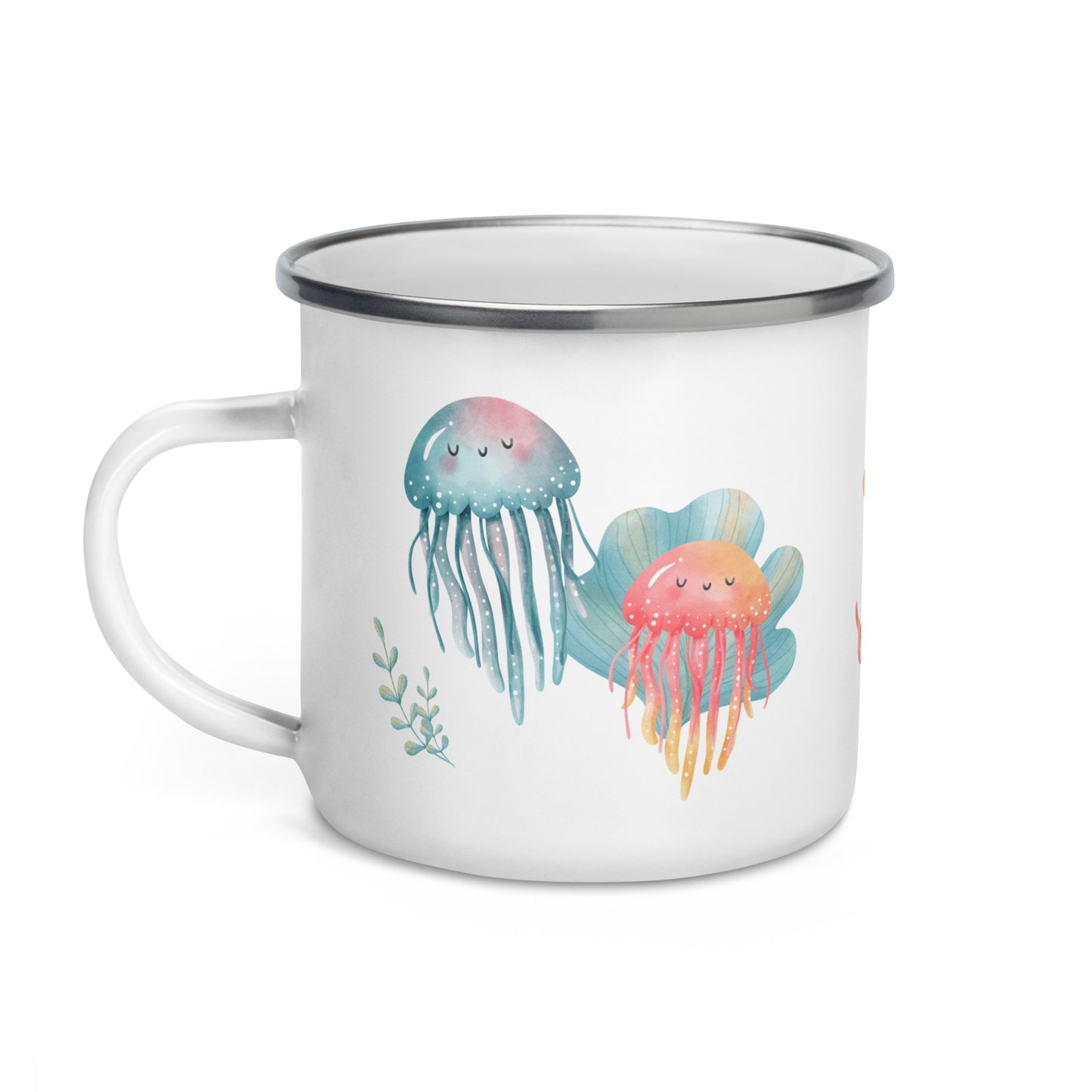 Méduse Aquarelle Tasse Émail