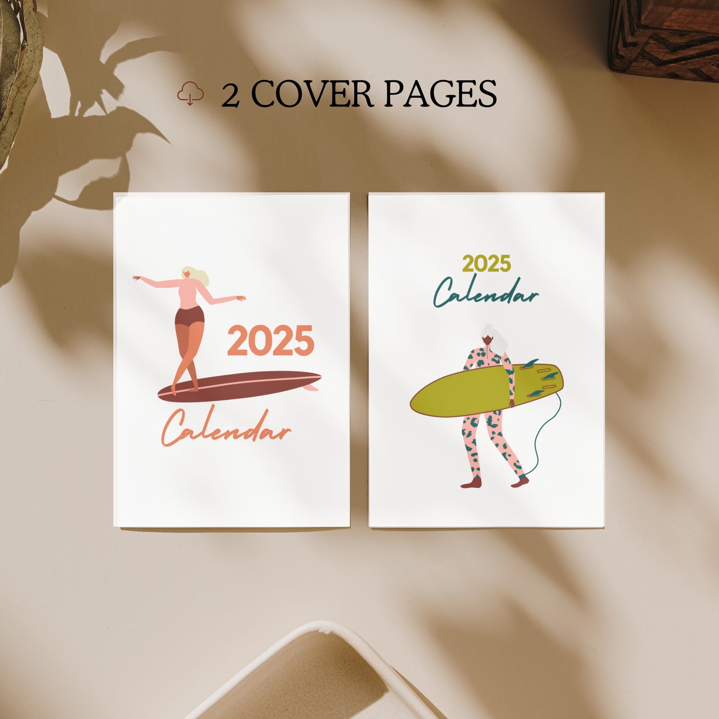 Surfer Girl 2025 Calendrier Imprimable
