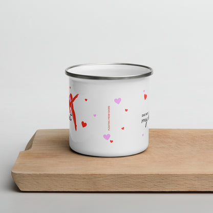 Dive Into My Heart Enamel Mug
