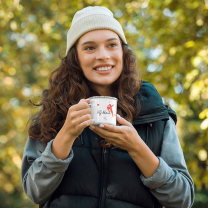 Dive Into My Heart Enamel Mug