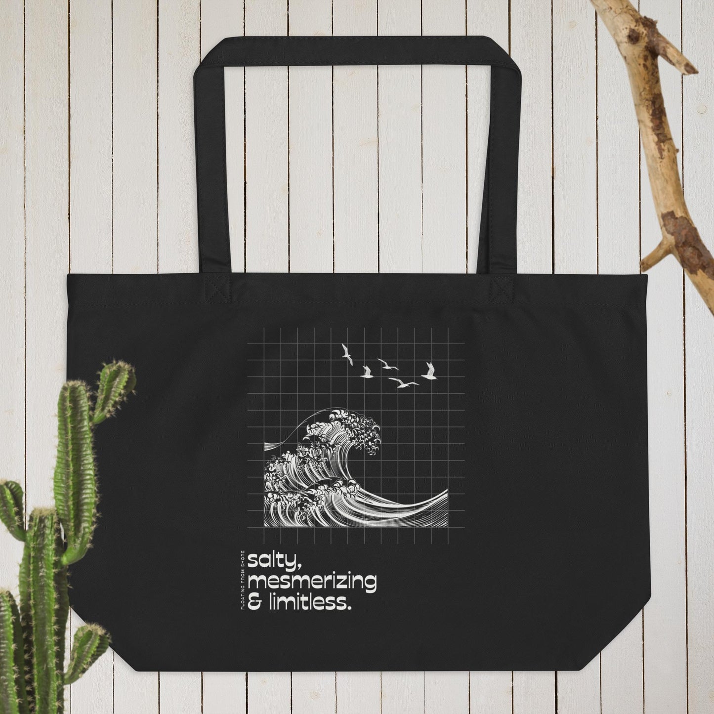 Salty, Mesmerizing & Limitless │ N&B │ Grand Tote Bag