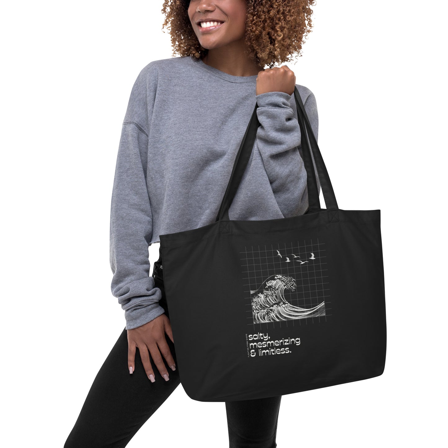Salty, Mesmerizing & Limitless │ N&B │ Grand Tote Bag