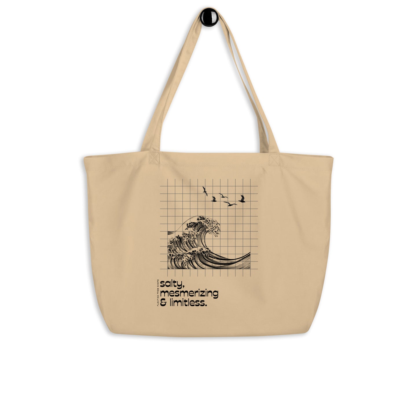 Salty, Mesmerizing & Limitless │ Beige & Noir │ Grand Tote Bag