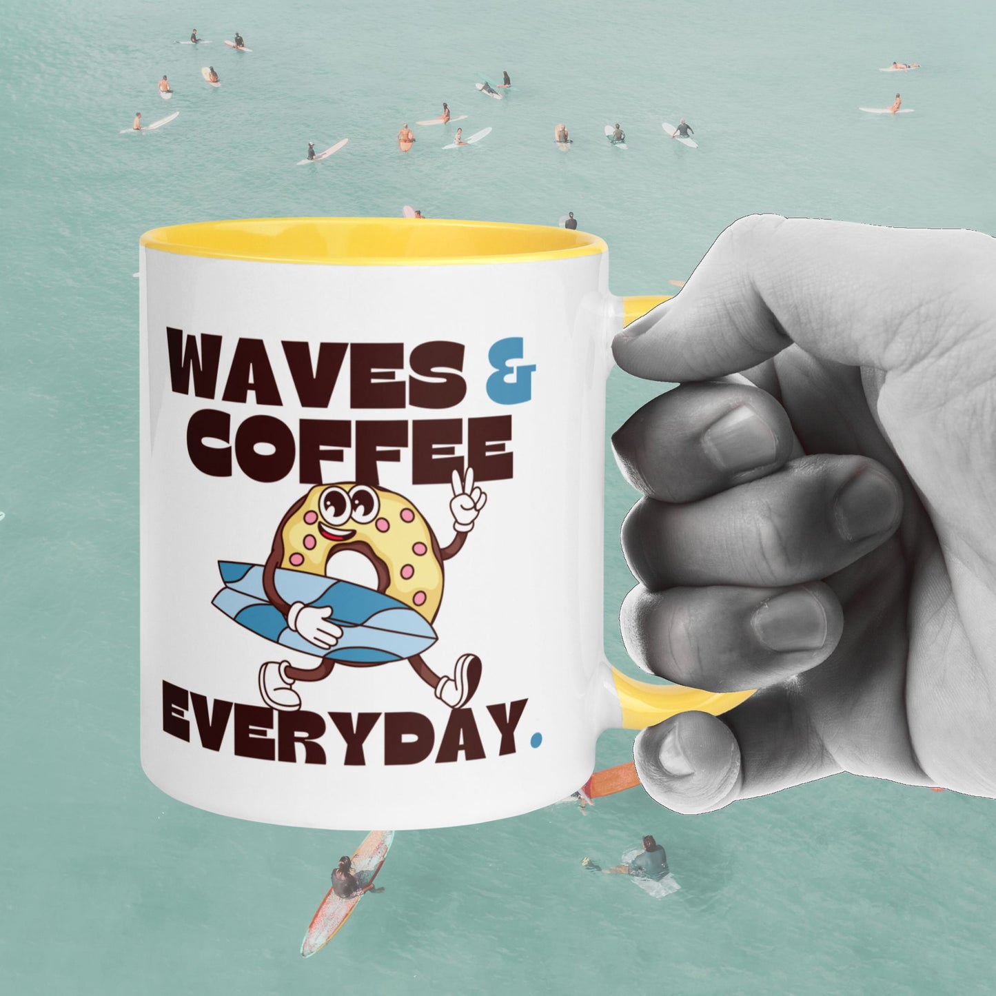 Waves & Coffee Everyday Colored Mug