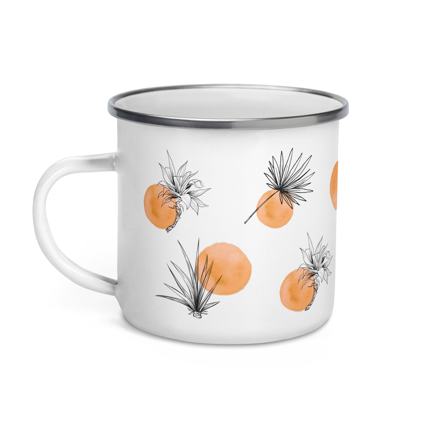 Palm Leaves Enamel Mug