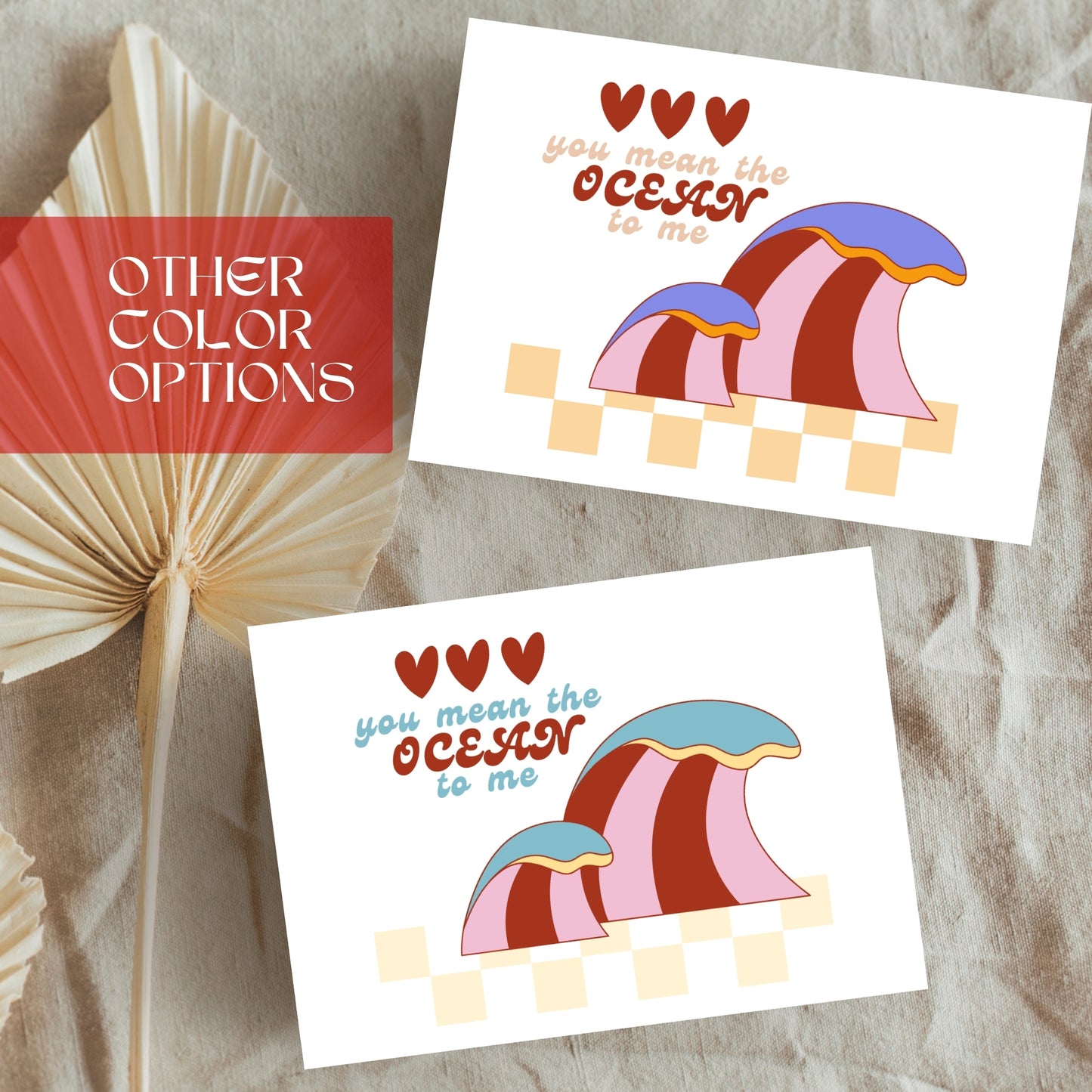 You Mean the Ocean to Me Valentines Card
