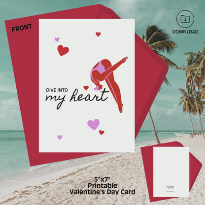Plonge Dans Mon Coeur Carte St Valentin