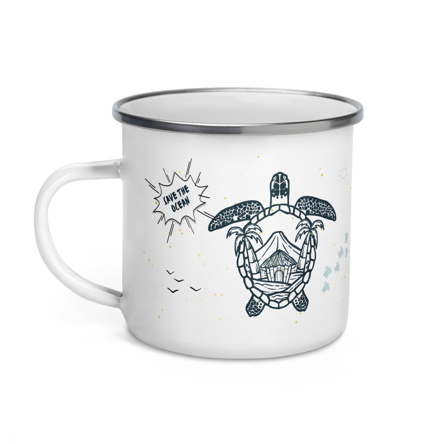 Save The Turtles Enamel Mug