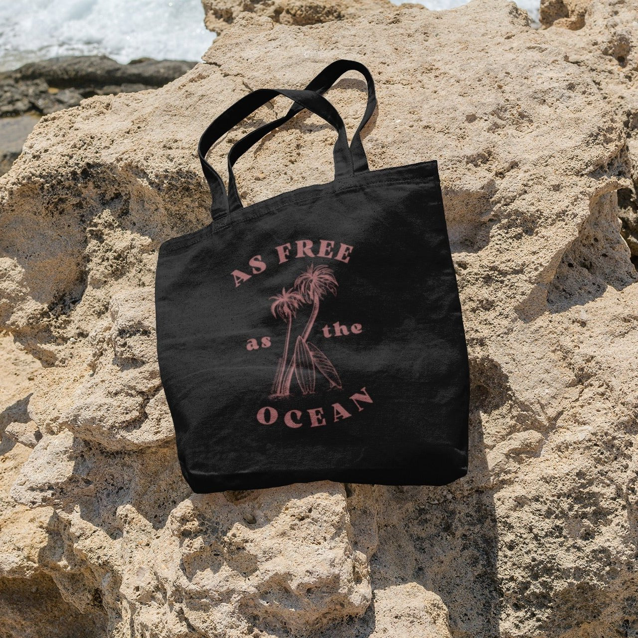 As Free As The Ocean Rust Tote Bag