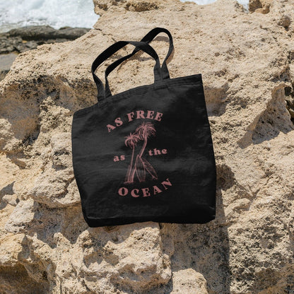 As Free As The Ocean Rust Tote Bag